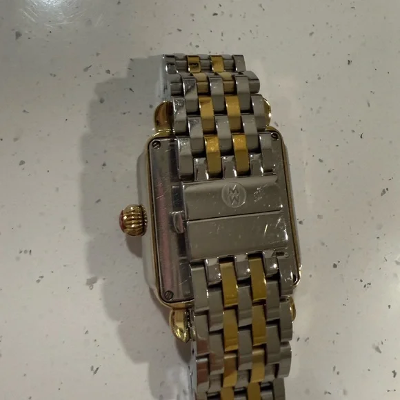 Michele Two-Tone Gold and Silver Watch - Picture 5 of 8